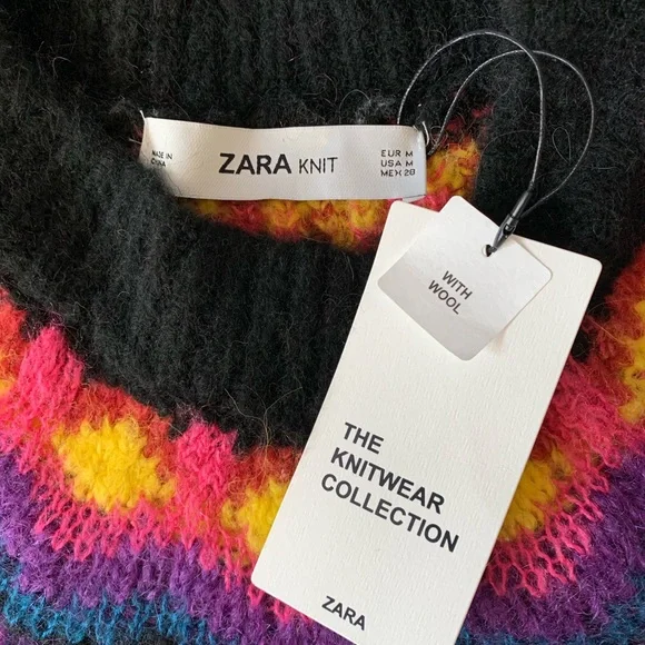 EUC Zara Multicolor Geometric Sweater - Picture 12 of 13
